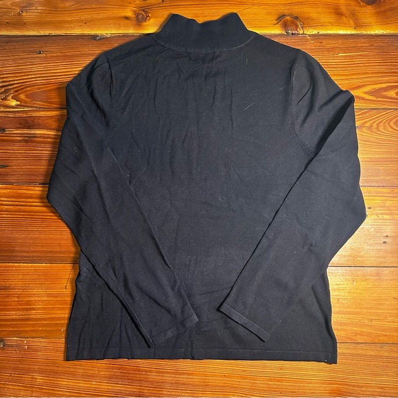 Pendleton Petite Silk Blend Women’s Mock Turtleneck Black Sweater. Size S - Picture 2 of 9